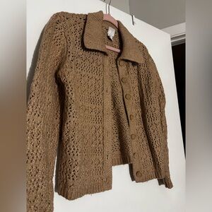 Women's Tan Knit Cardigan